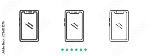 Smartphone icon. Thin line icon vector