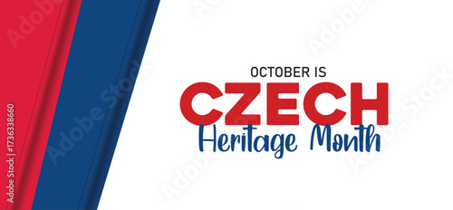 Czech heritage month illustration Banner post design poster Background