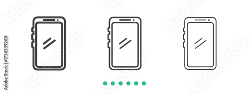 Smartphone icon. Thin line icon vector