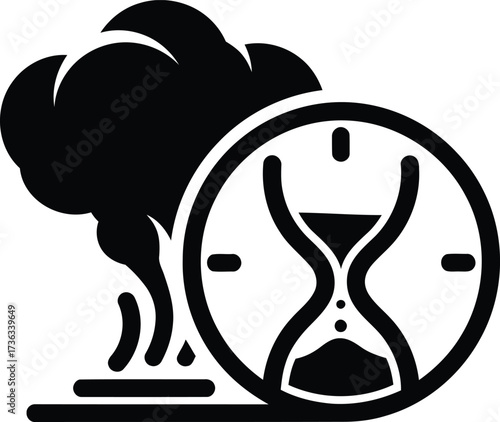 Urgent Action Time Running Out Climate Change Crisis Illustration