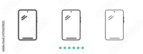 Smartphone icon. Thin line icon vector