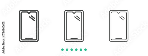 Smartphone icon. Thin line icon vector