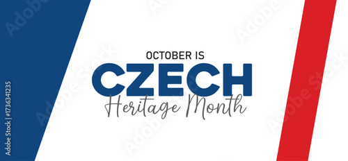 Czech heritage month illustration Banner post design poster Background