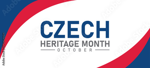 Czech heritage month illustration Banner post design poster Background