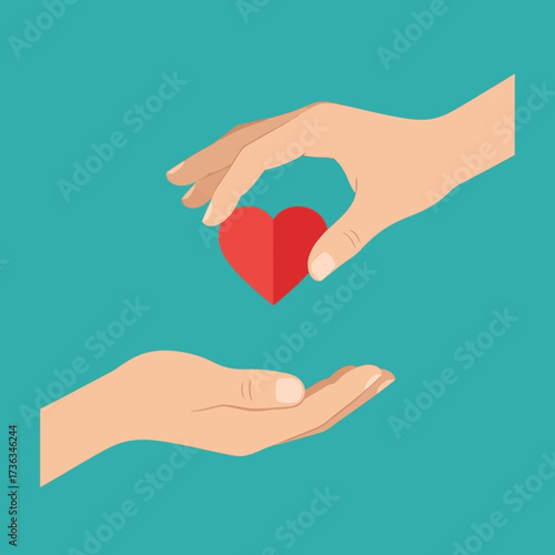 Giving and Receiving Love Concept