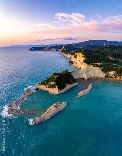 Coastal landscape at sunset (1)