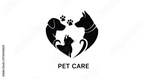 Editable vector find the best pet care services for your furry friends dog cat animal health and wellness veterinarian near me