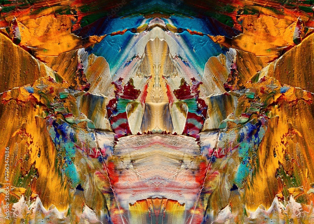 Fototapeta premium Abstract art background . Hand painting artwork on canvas .