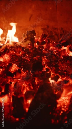 The mesmerizing Glowing Embers and Flames Captured in a Beautiful TimeLapse Sequence