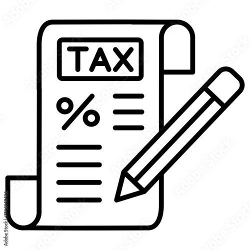 Tax Report Outline Icon