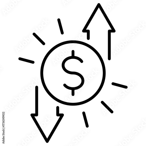 Profit Loss Outline Icon