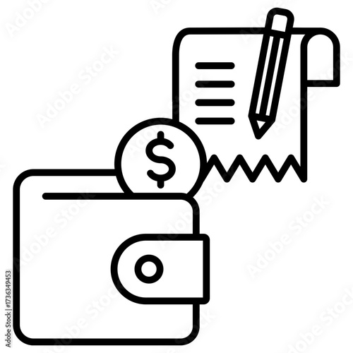 Payment Record Outline Icon