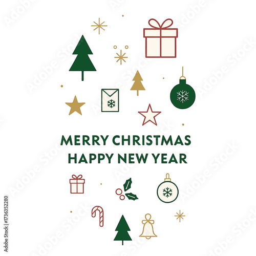 set of christmas icons