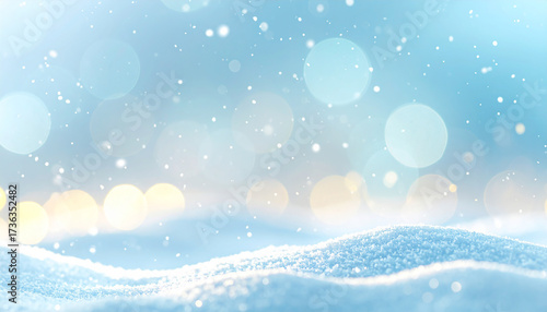 Wallpaper Mural Seamless blue and gold Christmas bokeh and snow background for print Torontodigital.ca