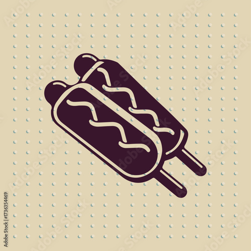 vector " corndog  " illustration vector Design white background
