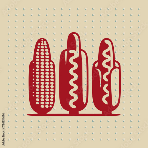 vector " corndog  " illustration vector Design white background
