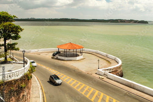 View of the bandstand at Praia Grande, on Beiramar Avenue, city of São Luis, Maranhão, Brazil