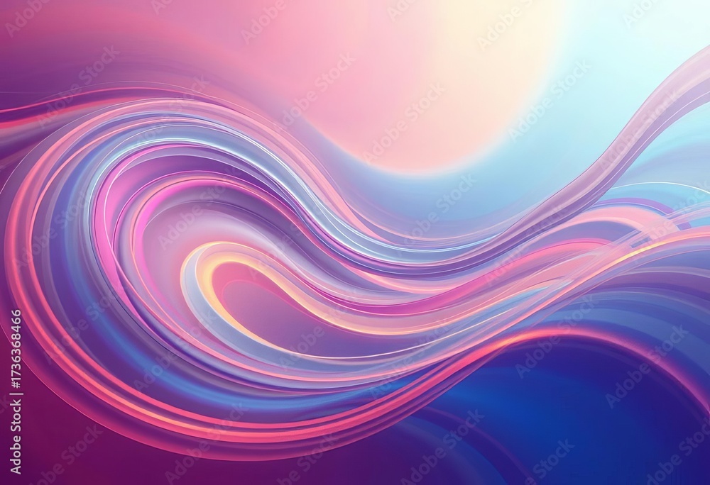 Obraz premium Abstract swirling lines, gradient colors symbolizing exploration without reward, autonomous, automation
