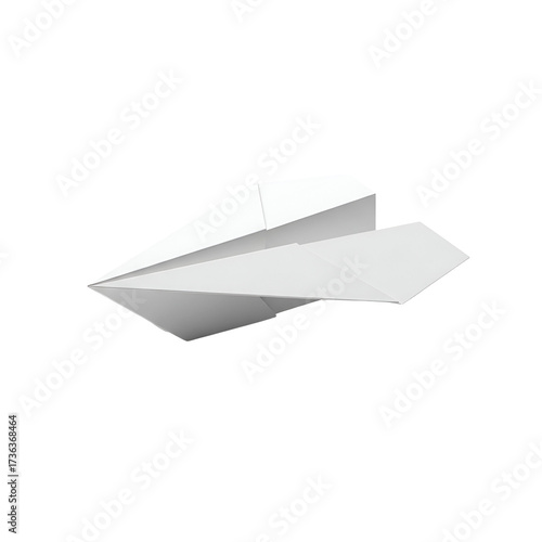 White paper airplane isolated