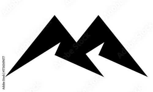 simple peak logo on white background	
