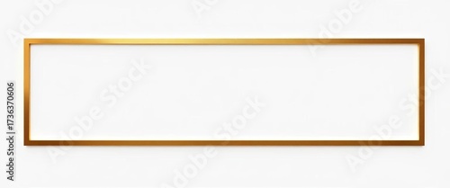 Elegant thin gold line border on white background,   gold border,  outline
