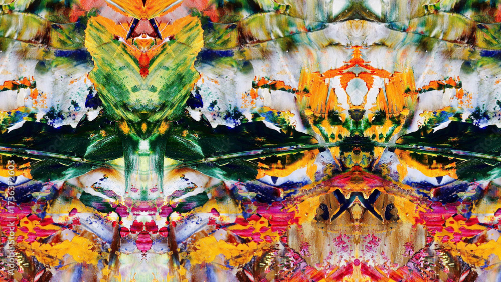 Fototapeta premium Abstract art background . Hand painting artwork on canvas .