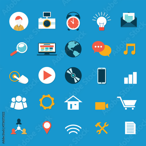 All the necessary icons vector and image