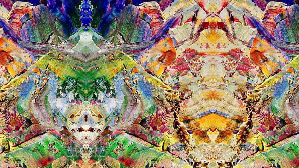 Fototapeta premium Abstract art background . Hand painting artwork on canvas .