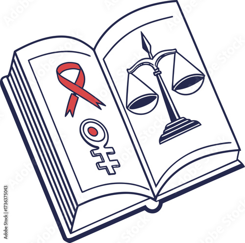 law book justice gender health awareness