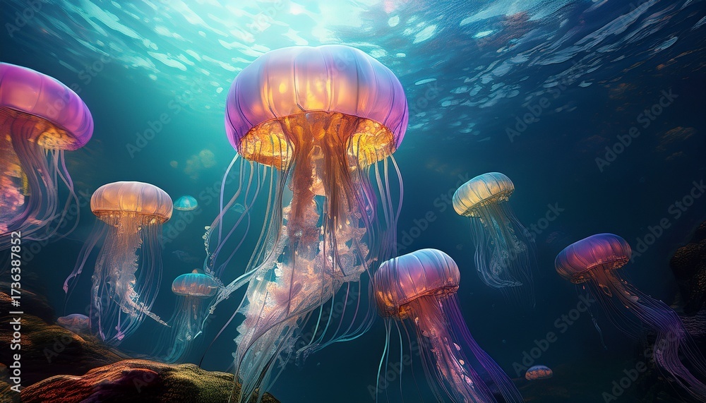 Obraz premium jelly fish in the sea