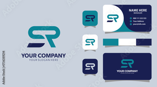 Create a stunning first impression with this modern business card and logo design, perfect for branding and professional identity solutions