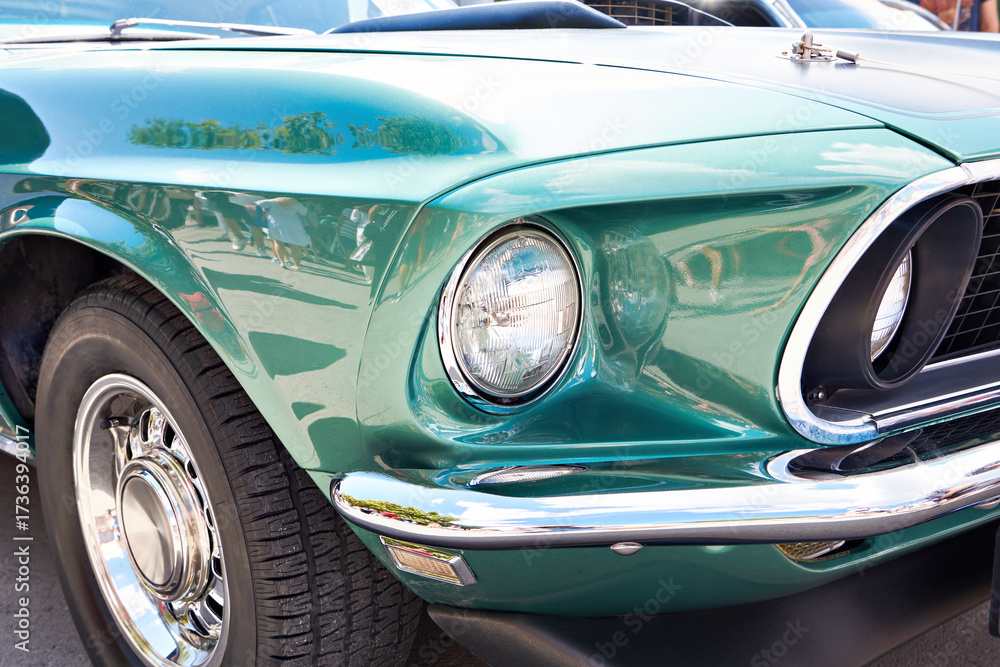 Fototapeta premium Headlight old car