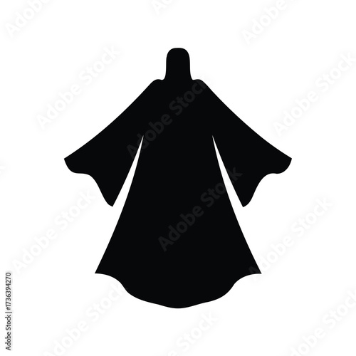 Mysterious figure in flowing robes, a cloak of shadow and wonder