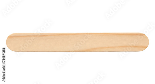 Isolated wooden stick for medicine, stirring, or a popsicle for crafts and arts projects