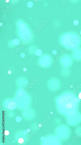Fresh Mint Bokeh Background - Sparkling Light Particles for Calming and Cheerful Designs
