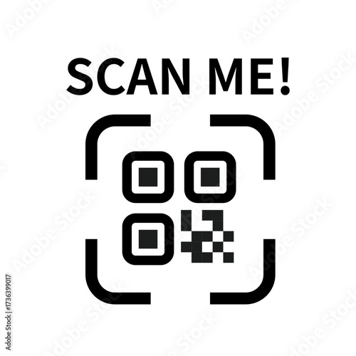Icon to scan the QR code with your smartphone. "Scan me" icon