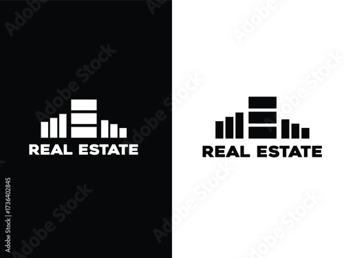 Minimalist real estate logo| Modern home real estate logo design | Flat Vector Logo Design Template Element for Realestate Construction Architecture Building Logos. for Business Use.