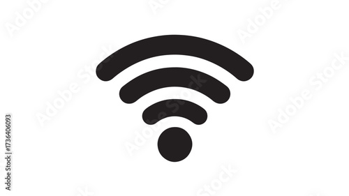 Wireless signal icon simple flat vector design isolated on white background for app and web design