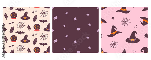 Halloween Cute Girly Ghost Pink Seamless Pattern