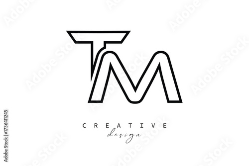 TM Creative Monogram Logo Design-Stock Creative Branding Design Concept