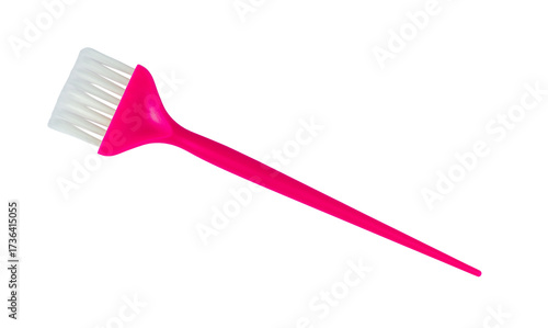 Pink hair coloring brush, isolated on a transparent background. This image is perfect for themes related to hair salons, beauty products, and DIY hair care.