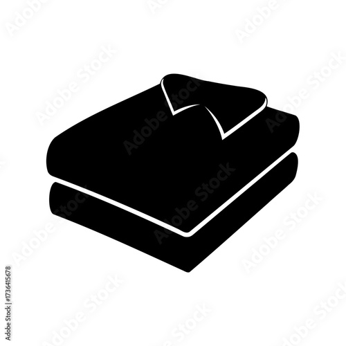 Neatly folded stack of linens or fabric, an elegant textile presentation