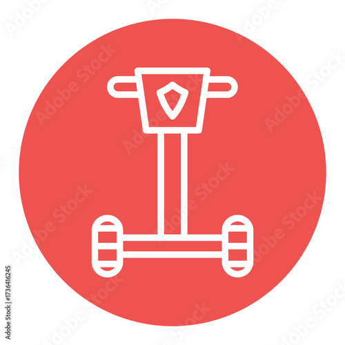 Police Segway Vector Icons