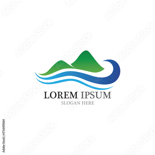Mountain icon Logo vector