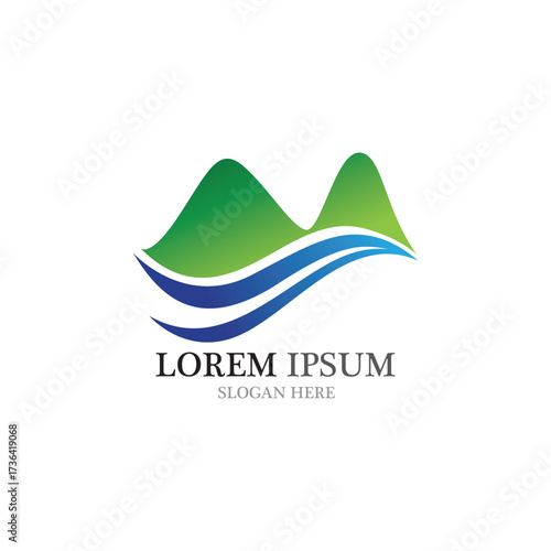 Mountain icon Logo vector
