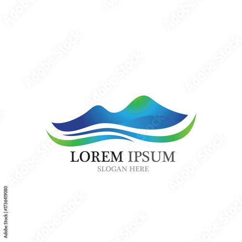 Mountain icon Logo vector