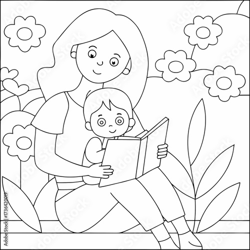 Mother Child Reading