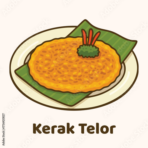 Kerak Telor Indonesian Food