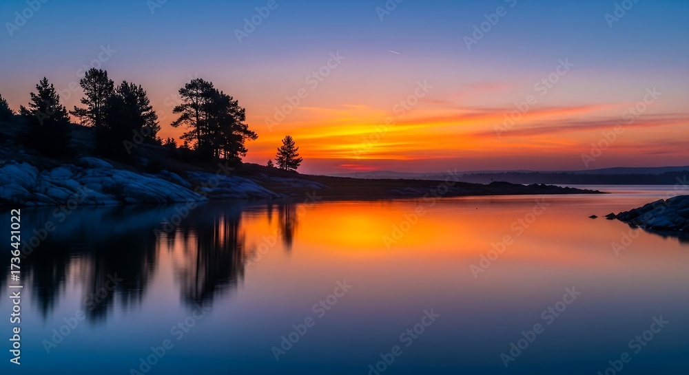 Fototapeta premium Harmony in differences: warm light merging cool and warm tones together