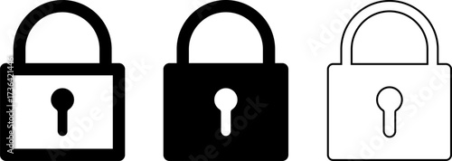 Three padlock icons showing security and protection options